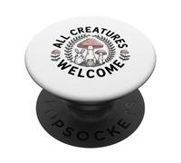 All Creatures Welcome Mushroom Rabbit PopSockets Adhesive PopGrip