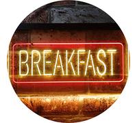 All Day Breakfast Café Dual Color LED Neon Sign Red & Yellow 400 x 300mm st6s43-i2862-ry