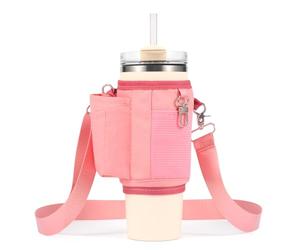 All Day Quencher Carry All for Stanley 40/30 oz Tumbler, Crossbody Bag with Phone Holder & Strap, Water Bottle Carrier Bag