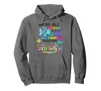 All Different In Art Class We Swim Together Fish Art Teacher Pullover Hoodie