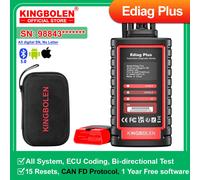 KINGBOLEN Ediag Plus Bluetooth Scanner, All System Bidirectional Control OBD2 Diagnostic Scanner for iOS & Android with ECU Coding, CAN-FD Protocol, Auto VIN, 15+ Service Functions All 1 Year Free