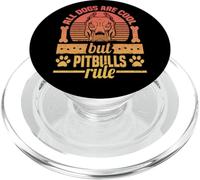 All Dogs Are Cool But Pitbulls Rule Retro Dog Dad PopSockets PopGrip for MagSafe