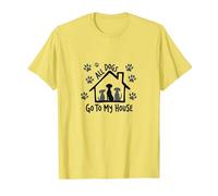 All Dogs Go to My House Dog Lover Home Paw T-Shirt, Men, Lemon, 3XL