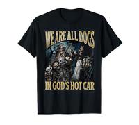 All Dogs In God's Hot Car Funny Hard Skeleton Meme Bootleg T-Shirt