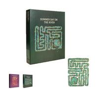 All-Edge Jigsaw Challenge - Summer Day on The River Edge Piece Puzzle, 501 Piece Edge Puzzle Kit Premium Quality Game Unique River Themed Jigsaw High Difficulty Artwork for Family and Party (Green)