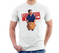 All+Every American Pie Jim Holding Pie Men's T-Shirt White
