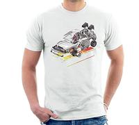 All+Every Back to The Future Delorean 3D Men's T-Shirt White