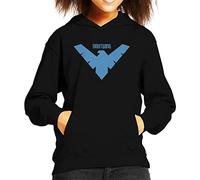 All+Every Batman Nightwing Logo Kid's Hooded Sweatshirt Black
