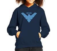 All+Every Batman Nightwing Logo Kid's Hooded Sweatshirt Navy Blue
