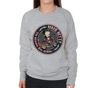 All+Every Betty Boop Biker Betty Women's Sweatshirt Heather Grey