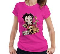 All+Every Betty Boop Ez Rider Betty Women's T-Shirt Hot Pink