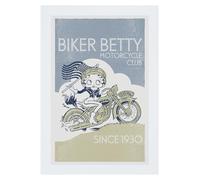 All+Every Betty Boop Motorcycle Club US Flag A3 Print