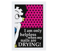 All+Every Betty Boop Only Helpless When Nails Are Drying A3 Print