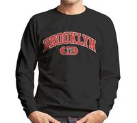 All+Every Brooklyn NYC Varsity Text Men's Sweatshirt Black