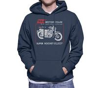 All+Every BSA Motorcycles Super Rocket Men's Hooded Sweatshirt Navy Blue