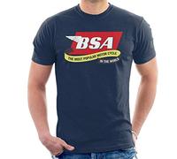 All+Every BSA The Most Popular Motorcycle in The World Men's T-Shirt Navy Blue