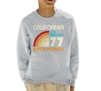 All+Every California Los Angeles Santa Monica 70s Kid's Sweatshirt Heather Grey