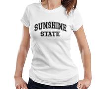 All+Every California Sunshine State Slogan Women's T-Shirt White
