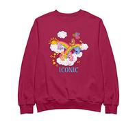 All+Every Care Bears 40th Anniversary Iconic Women's Sweatshirt Cranberry