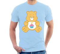 All+Every Care Bears Birthday Bear Men's T-Shirt Sky Blue