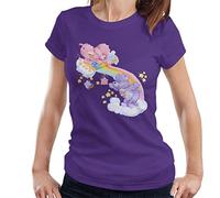 All+Every Care Bears Cheer Bear and Share Bear Unrolling A Rainbow Women's T-Shirt