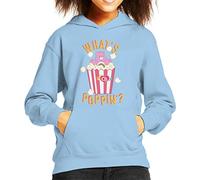 All+Every Care Bears Cheer Bear Whats Poppin Kid's Hooded Sweatshirt Sky Blue