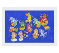 All+Every Care Bears Floating On Balloons & Clouds Landscape A3 Print