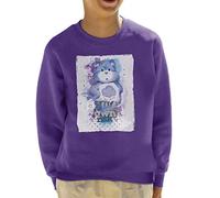 All+Every Care Bears Grumpy Bear Hug At Your Own Risk Kid's Sweatshirt Purple
