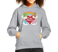 All+Every Care Bears On Clouds Kid's Hooded Sweatshirt Heather Grey