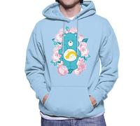 All+Every Care Bears Wish Bear Pink Flowers Men's Hooded Sweatshirt