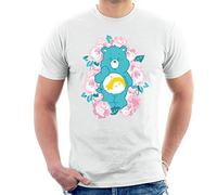 All+Every Care Bears Wish Bear Pink Flowers Men's T-Shirt