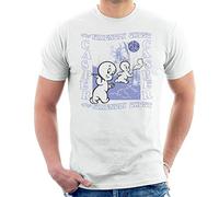 All+Every Casper The Friendly Ghost Forest Moon Men's T-Shirt White