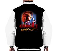 All+Every Chucky Wanna Play Crazed Face Men's Varsity Jacket