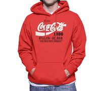 All+Every Coca Cola Black And White Classic Logo Men's Hooded Sweatshirt