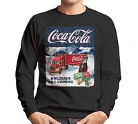 All+Every Coca Cola Good Taste For All Christmas Truck Men's Sweatshirt Black