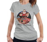 All+Every Coca Cola Holidays are Coming Women's T-Shirt Heather Grey