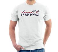 All+Every Coca Cola Horizon Stripe Logo Men's T-Shirt White