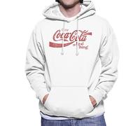 All+Every Coca Cola The Real Thing Men's Hooded Sweatshirt White