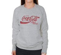 All+Every Coca Cola The Real Thing Women's Sweatshirt Heather Grey