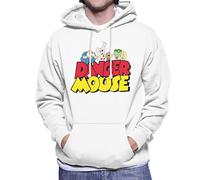 All+Every Danger Mouse Logo with Characters Men's Hooded Sweatshirt White