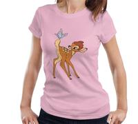 All+Every Disney Bambi Butterfly On Tail Women's T-Shirt Light Pink
