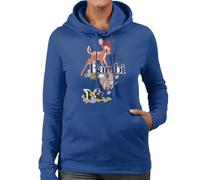 All+Every Disney Bambi Character Montage Women's Hooded Sweatshirt Royal Blue
