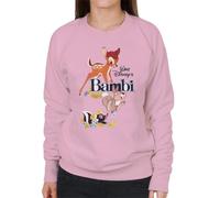 All+Every Disney Bambi Character Montage Women's Sweatshirt Light Pink