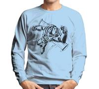 All+Every Disney Buzz Lightyear Sketch Toy Story Men's Sweatshirt Sky Blue