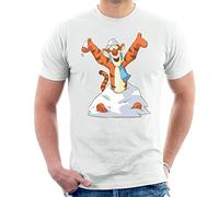 All+Every Disney Christmas Tigger Holding Present Men's T-Shirt White