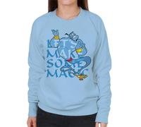 All+Every Disney Lets Make Some Magic Genie Aladdin Women's Sweatshirt Sky Blue