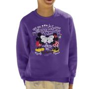 All+Every Disney Mickey Minnie Mouse Love You Forever Valentines Day Kid's Sweatshirt Purple