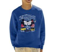 All+Every Disney Mickey Minnie Mouse Love You Forever Valentines Day Kid's Sweatshirt Royal Blue