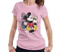 All+Every Disney Mickey Mouse Rockin It Retro Women's T-Shirt Light Pink