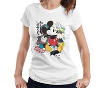 All+Every Disney Mickey Mouse Rockin It Retro Women's T-Shirt White